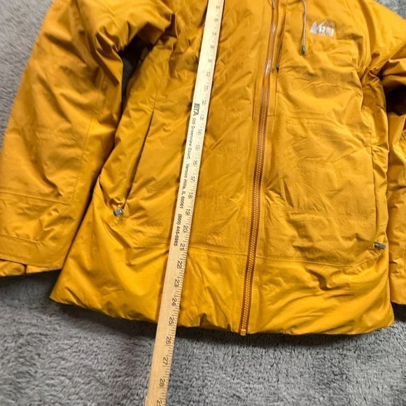 REI Co-op S Womens Hydro Wall 2.0 Down Puffer Jacket Yellow Hooded Outdoor - Picture 7 of 12